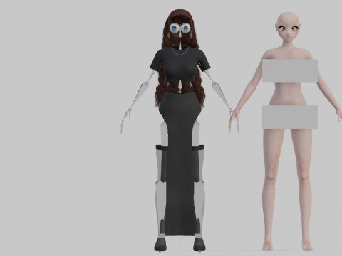 Basic Beautiful girl V33681 3D Model