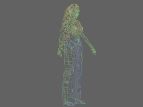 Basic Beautiful girl V33681 3D Model