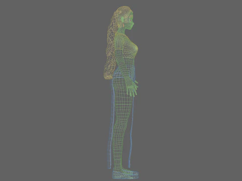 Basic Beautiful girl V33681 3D Model