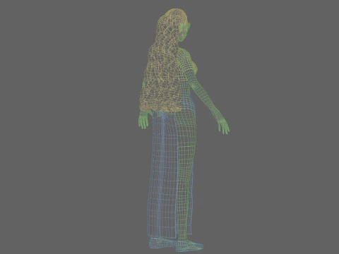 Basic Beautiful girl V33681 3D Model