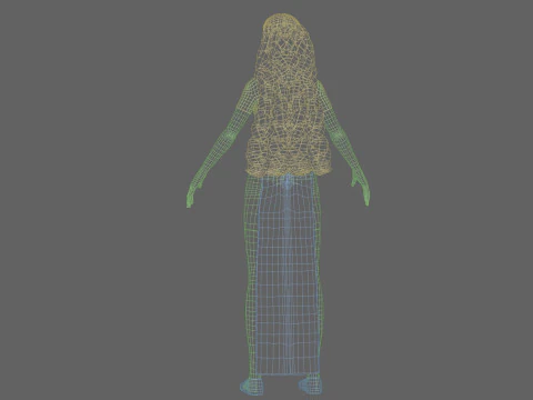 Basic Beautiful girl V33681 3D Model