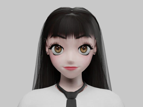 Basic classic girl V29125 3D Model