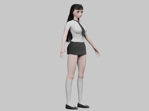 Basic classic girl V29125 3D Model