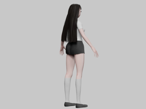 Basic classic girl V29125 3D 模型