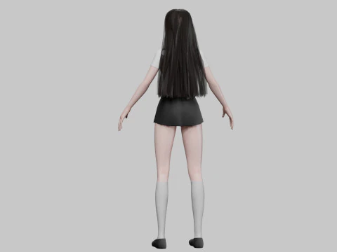 Basic classic girl V29125 3D Model