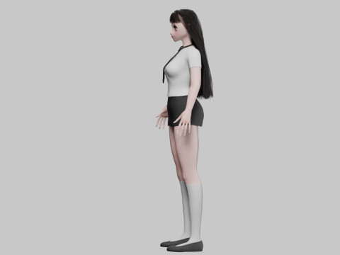 Basic classic girl V29125 3D 模型