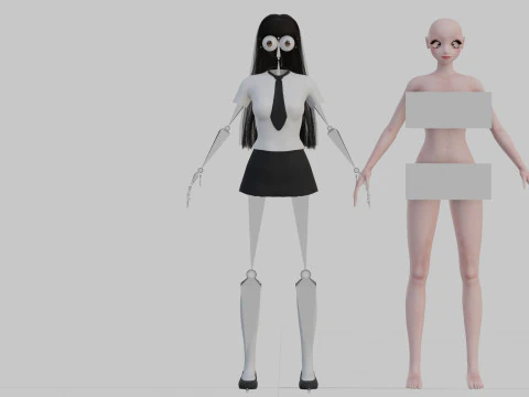 Basic classic girl V29125 3D Model