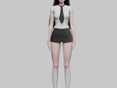 Basic classic girl V29125 3D 模型
