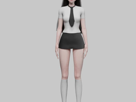 Basic classic girl V29125 3D Model