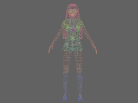 Basic classic girl V29125 3D Model