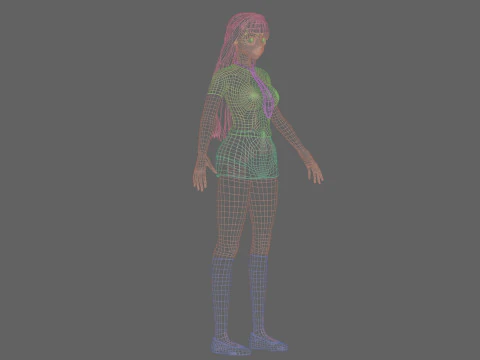 Basic classic girl V29125 3D Model