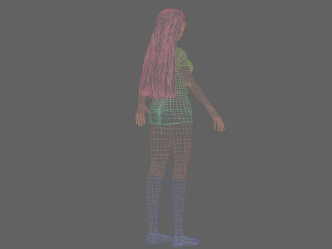 Basic classic girl V29125 3D Model