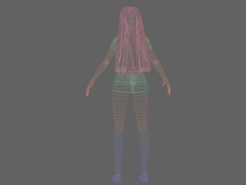 Basic classic girl V29125 3D Model