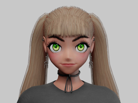 Basic cool girl V26733 3D Model