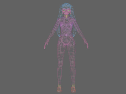 Basic cool girl V26733 3D Model