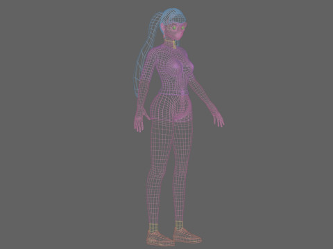 Basic cool girl V26733 3D Model