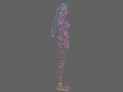 Basic cool girl V26733 3D Model