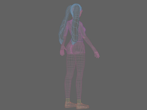 Basic cool girl V26733 3D Model
