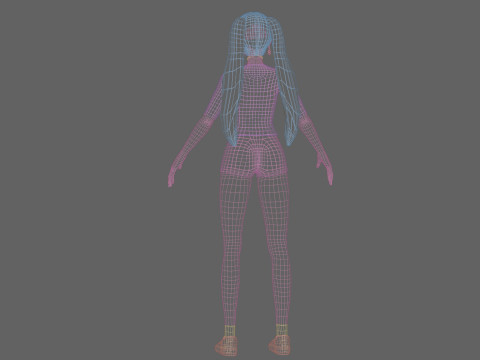 Basic cool girl V26733 3D Model