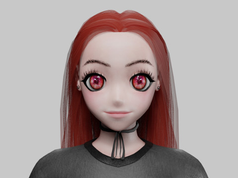 Basic cute girl V34663 3D 모델