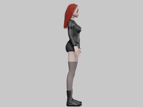Basic cute girl V34663 3D Model