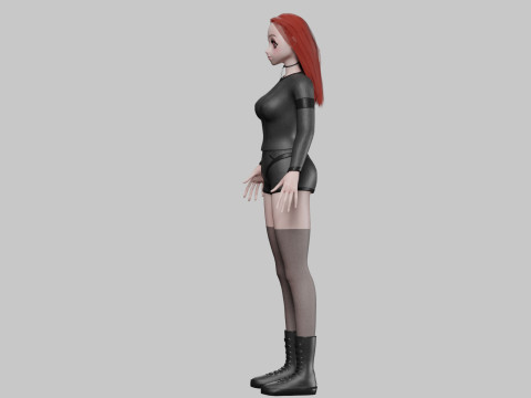 Basic cute girl V34663 3D 모델