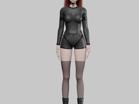 Basic cute girl V34663 3D 모델