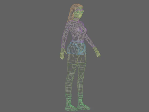 Basic cute girl V34663 3D Model
