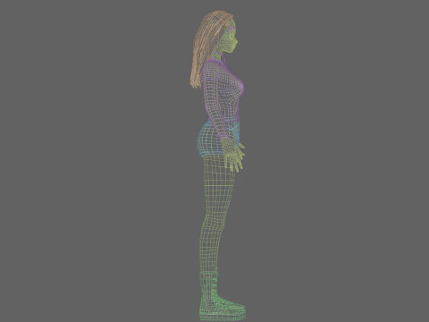 Basic cute girl V34663 3D Model