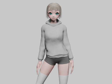 Basic Standard girl V34862 3D Model