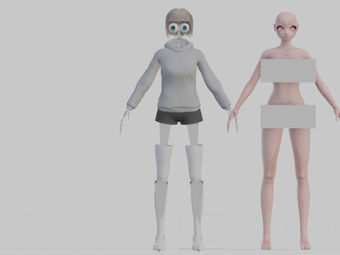 Basic Standard girl V34862 Modèle 3D