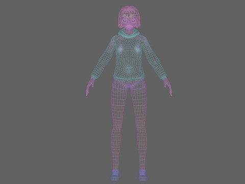 Basic Standard girl V34862 Modèle 3D
