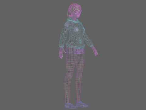 Basic Standard girl V34862 Modèle 3D