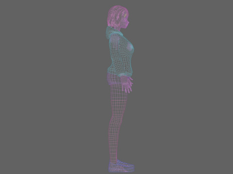 Basic Standard girl V34862 Modèle 3D