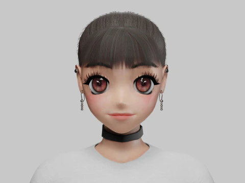 Basic sweet girl V20768 3D Model