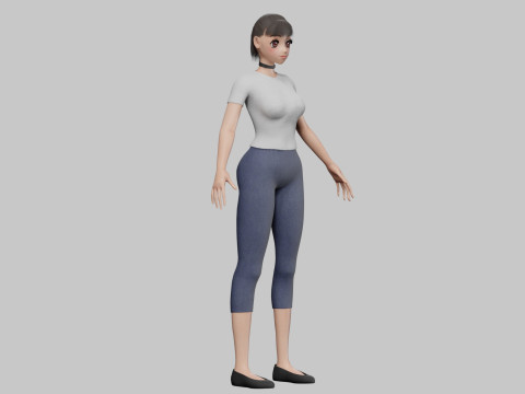 Basic sweet girl V20768 Modello 3D