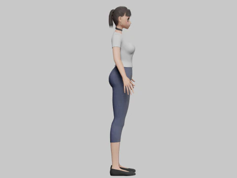 Basic sweet girl V20768 3D Model