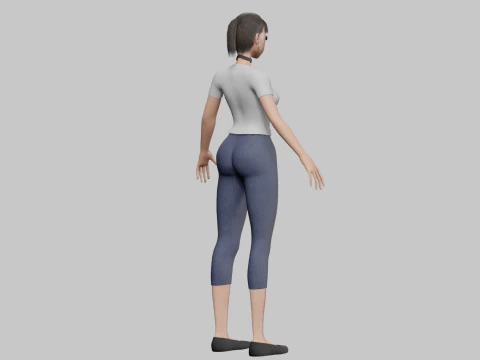 Basic sweet girl V20768 3D Model