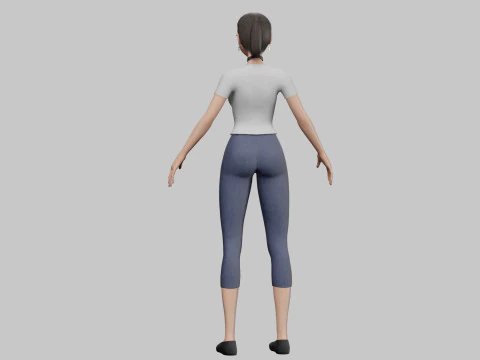 Basic sweet girl V20768 3D Model