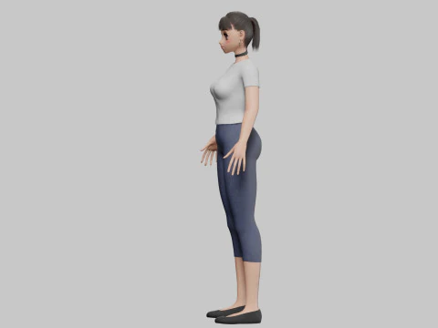 Basic sweet girl V20768 3D Model