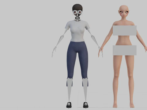Basic sweet girl V20768 3D Model