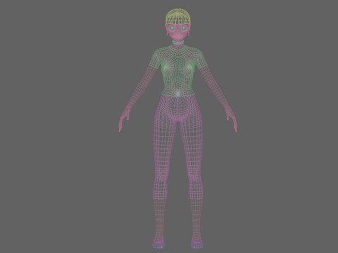 Basic sweet girl V20768 Modello 3D