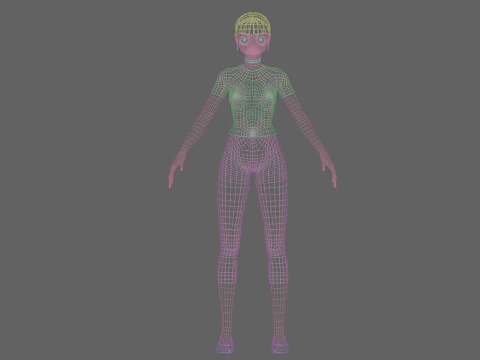 Basic sweet girl V20768 3D Model