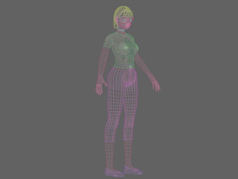 Basic sweet girl V20768 3D Model
