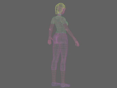 Basic sweet girl V20768 3D Model