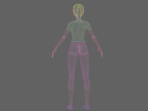 Basic sweet girl V20768 3D Model