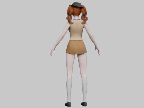 Beautiful anime girl V29066 3D 模型