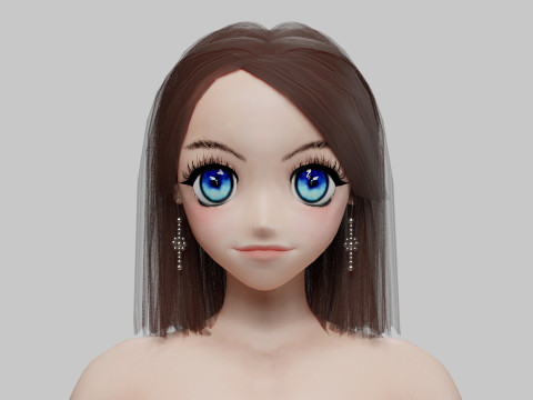 Beautiful Basic girl V28280 3D Model