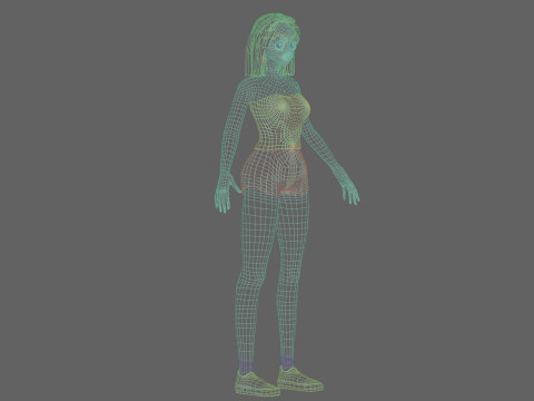 Beautiful Basic girl V28280 3D Model
