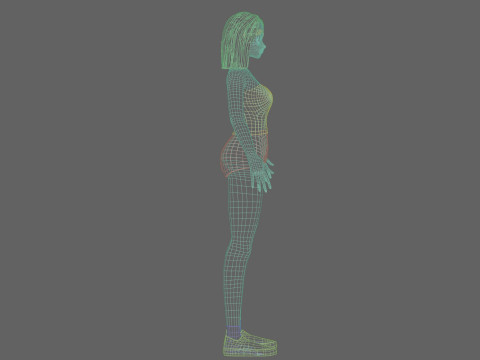 Beautiful Basic girl V28280 3D Model